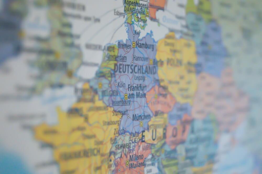 A map featuring countries of central Europe