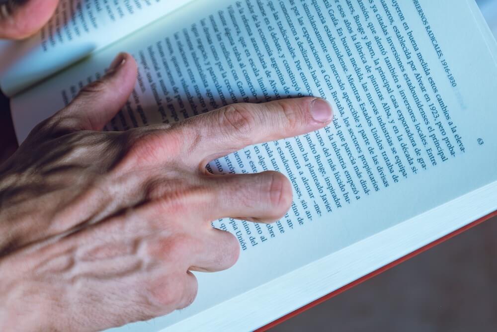 Spanish text in a book